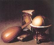 Still Life with Globe, Lute and Books Dosso Dossi